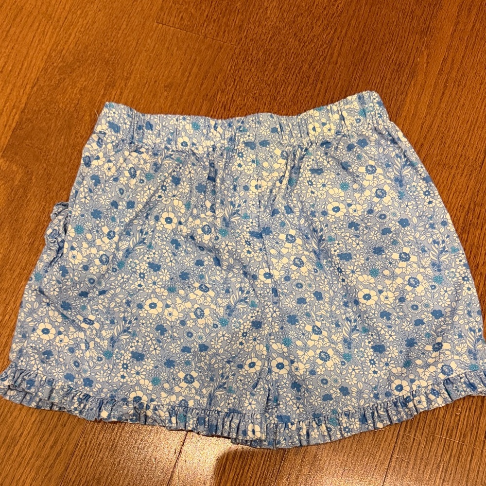 Little English Blue Floral Girls Shorts - Picture 3 of 3